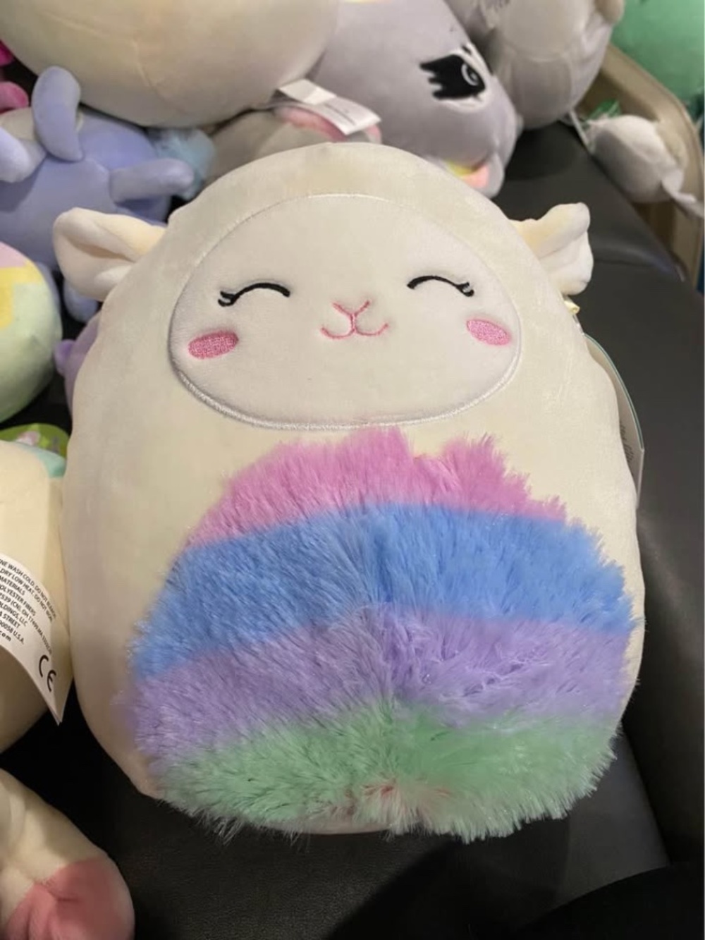 Squishmallows Sophie 8” Lamb with rainbow belly